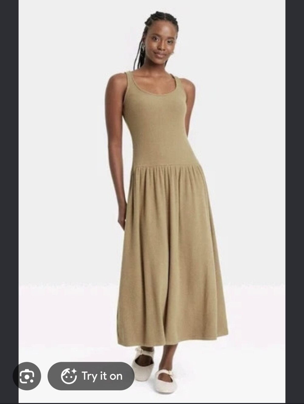 NWT Universal Thread Women's Drop Waist Knit Midi Dress